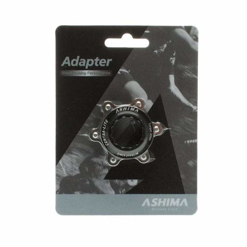 Ashima, Adapter Disc, AC02, Centerlock - 6 Loch, Incl. Verschlussring, Schwarz, Alu, 23g