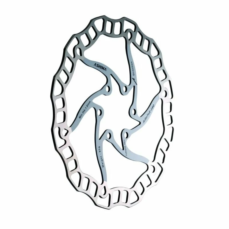 Ashima, Bremsscheibe, ARO-08, Ultralight DISC White, 136g, 203mm, Stern Weiss