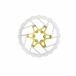 Reverse, Bremsscheibe Alu/Stahl, Aluspider Gold, 135g, 6-loch, 180mm