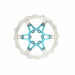 Reverse, Bremsscheibe Alu/Stahl, Aluspider Hell Blau, 105g, 6-loch, 160mm